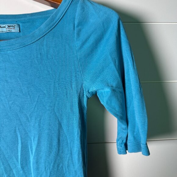 Michael Star's Supima Cotton Scoop Neck Classic Turquise Women's Top - Picture 5 of 8